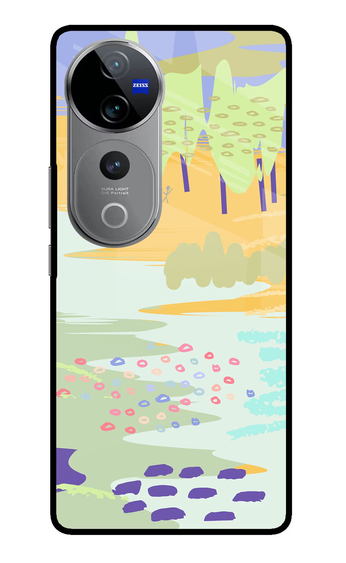 Scenery Vivo V40 Pro 5G Glass Case Back Cover by Casekaro