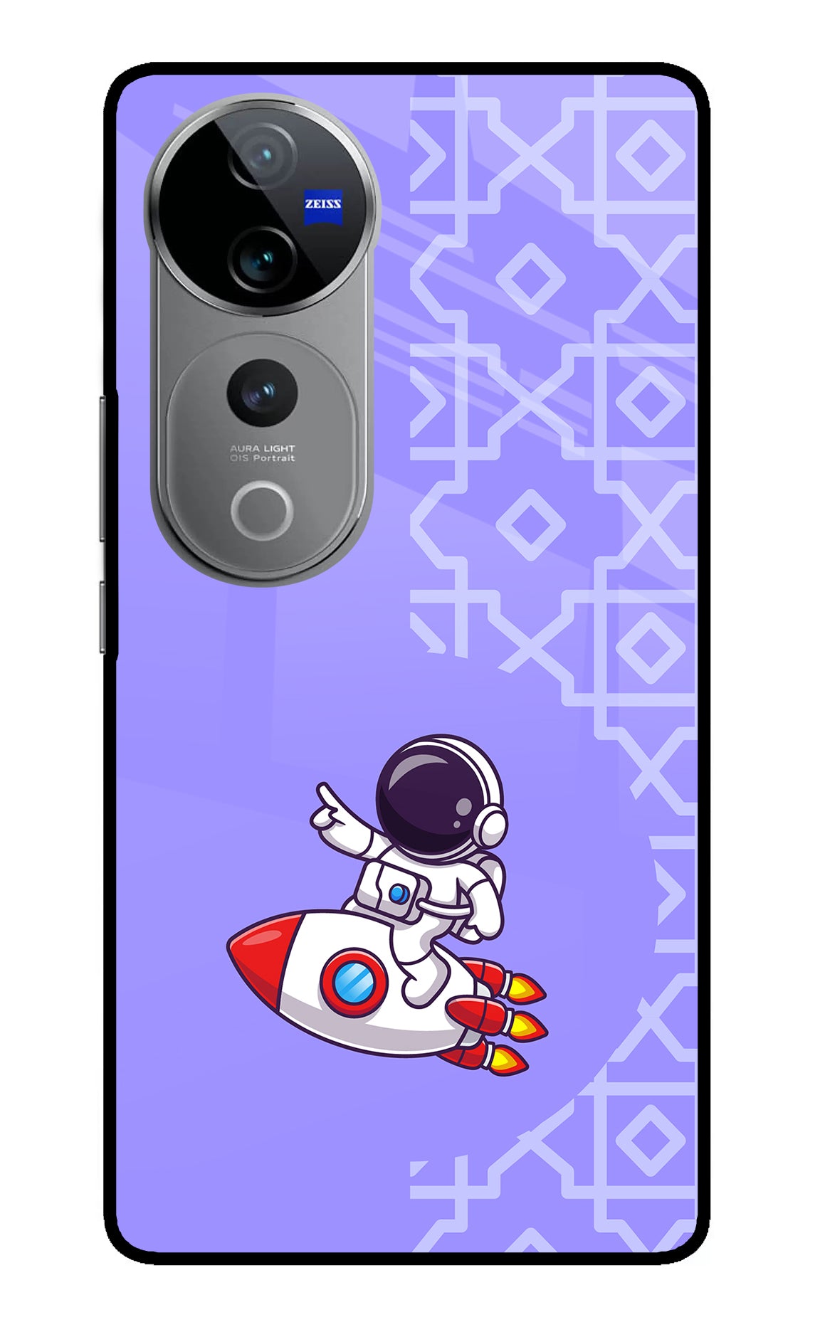 Cute Astronaut Vivo V40 Pro 5G Glass Case