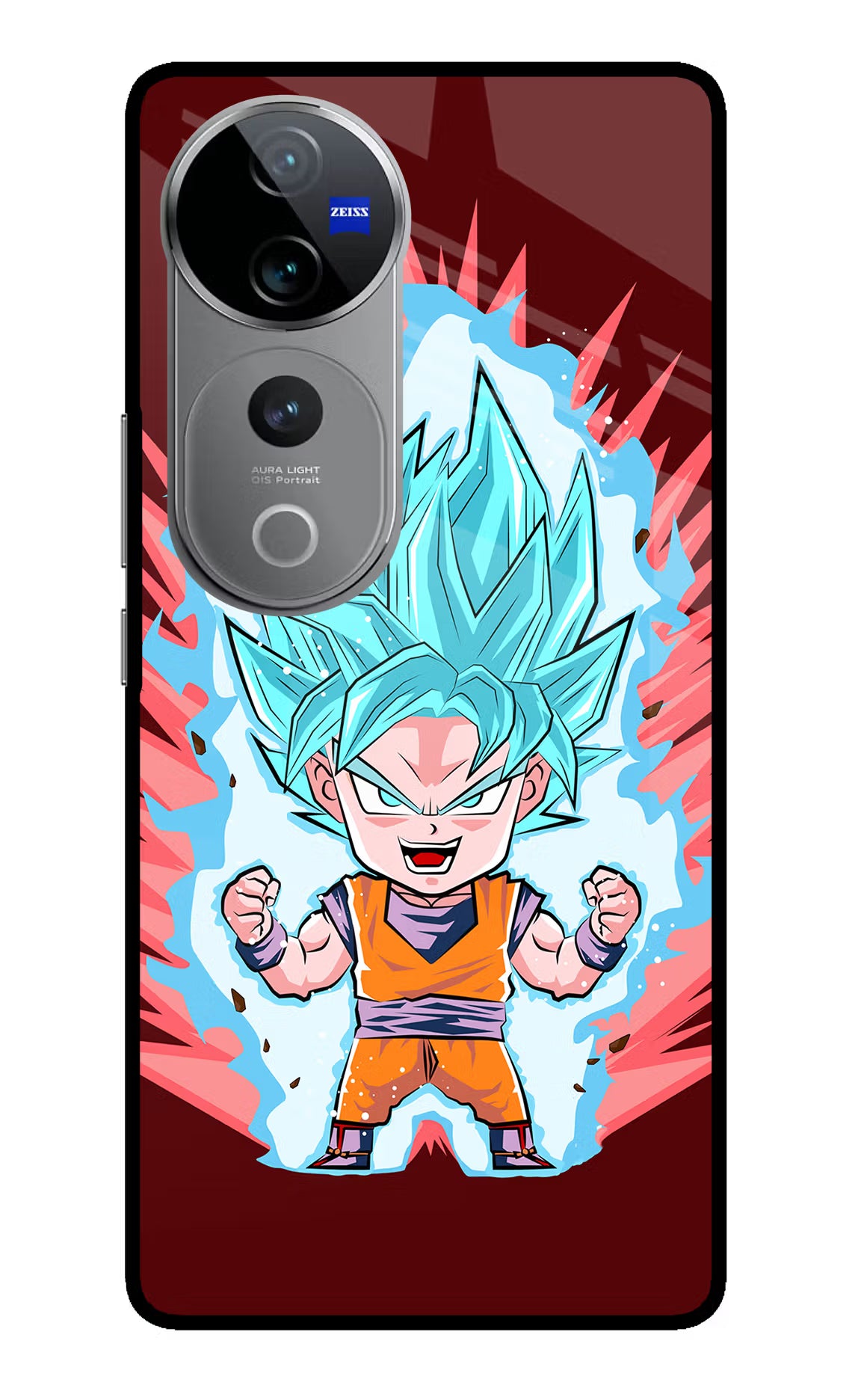 Goku Little Vivo V40 Pro 5G Glass Case Back Cover by Casekaro