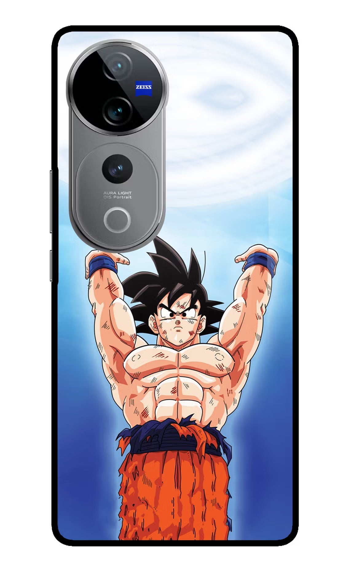 Goku Power Vivo V40 Pro 5G Glass Case Back Cover by Casekaro