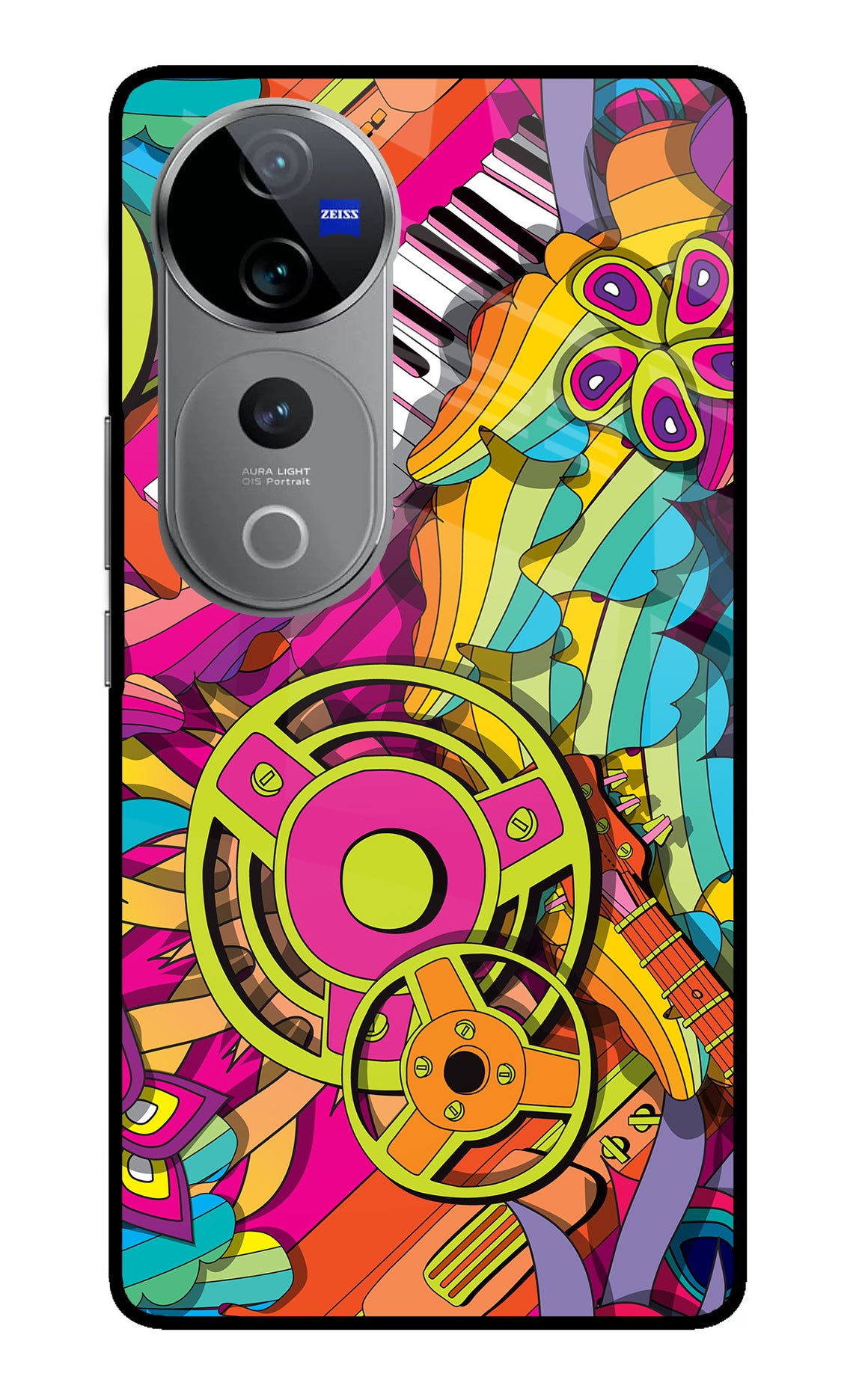 Music Doodle Vivo V40 Pro 5G Glass Case