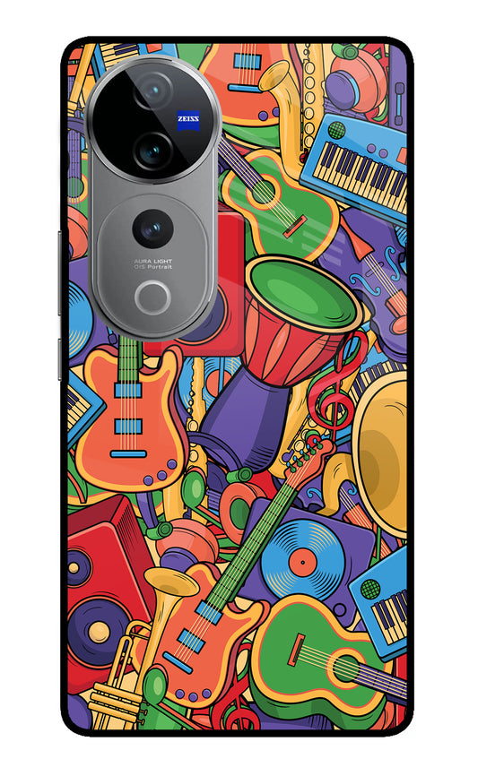 Music Instrument Doodle Vivo V40 Pro 5G Glass Case