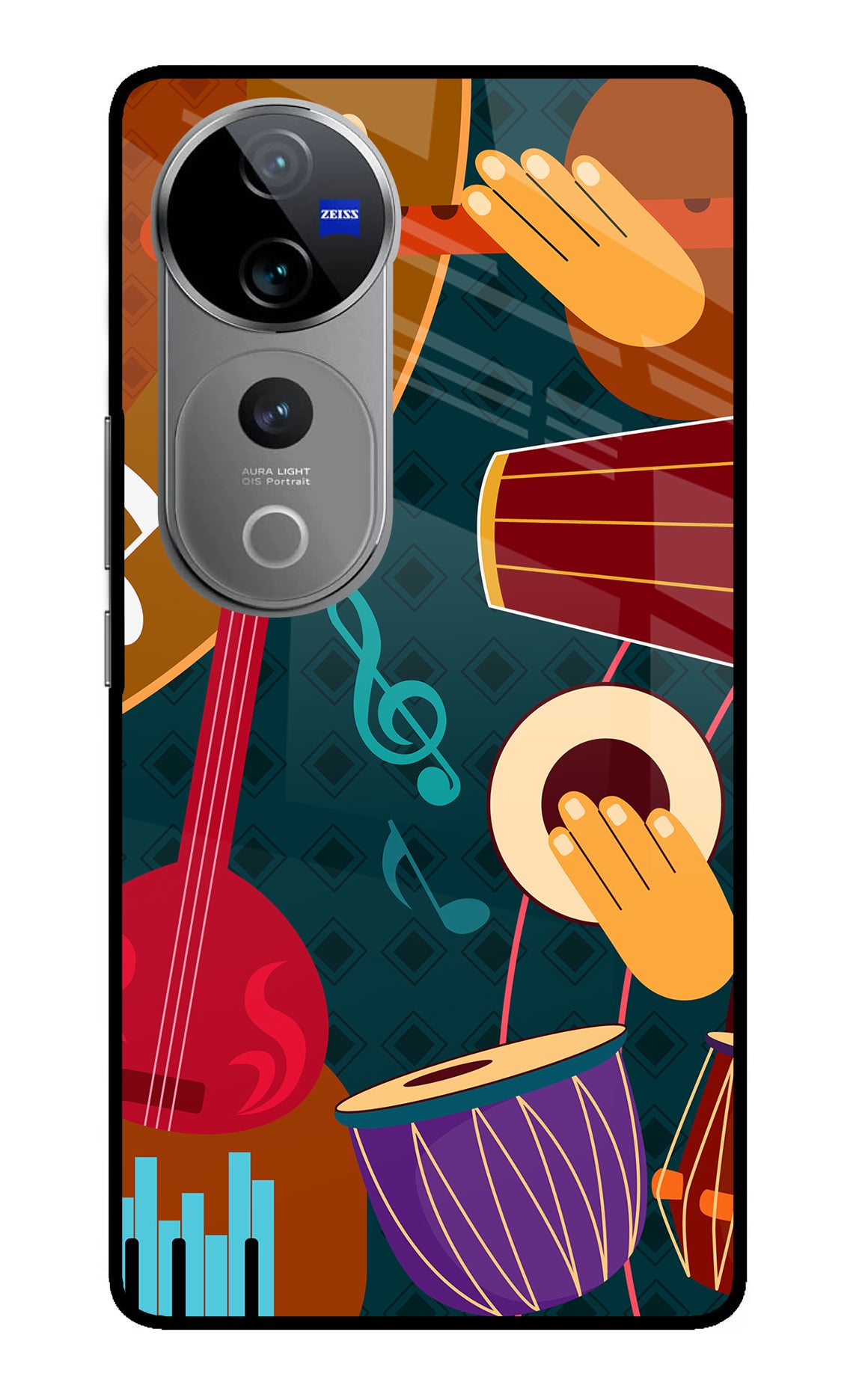 Music Instrument Vivo V40 Pro 5G Glass Case