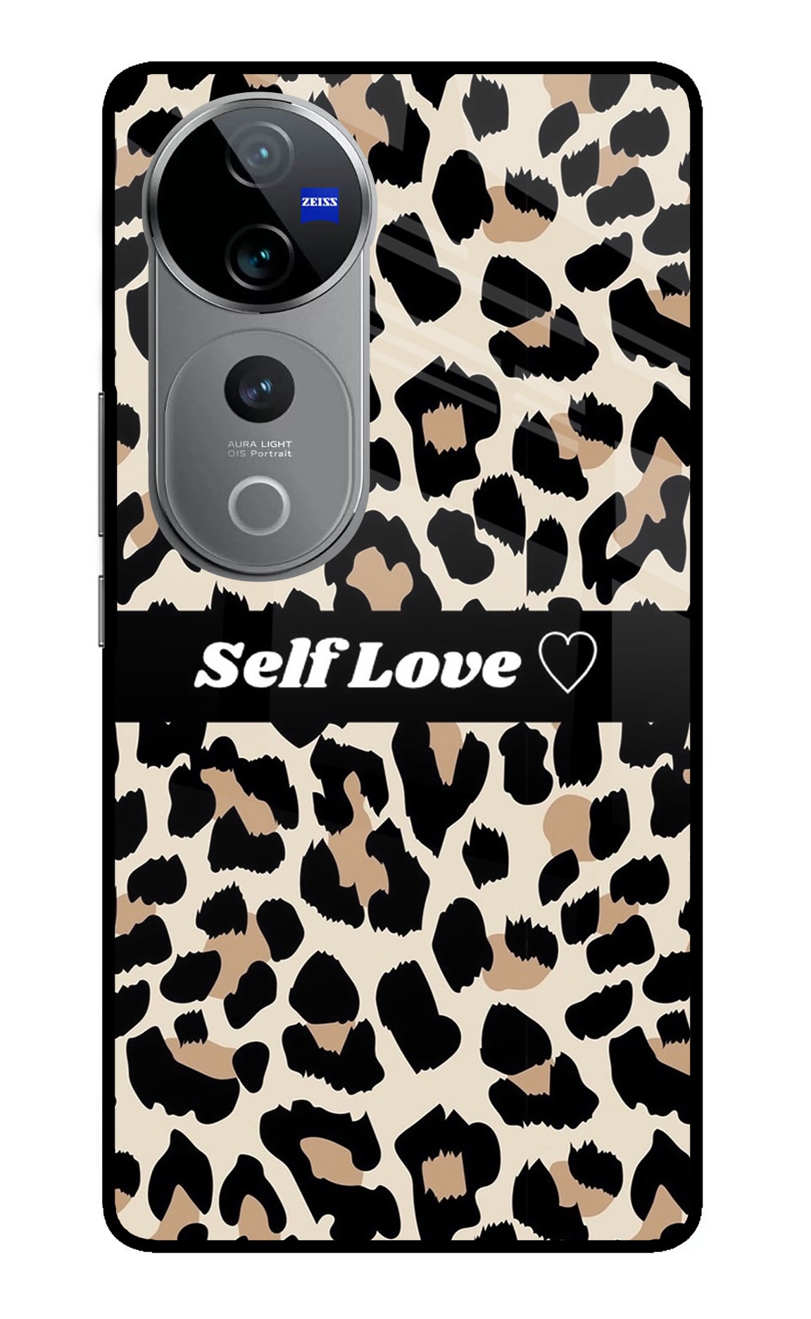 Leopard Print Self Love Vivo V40 Pro 5G Glass Case