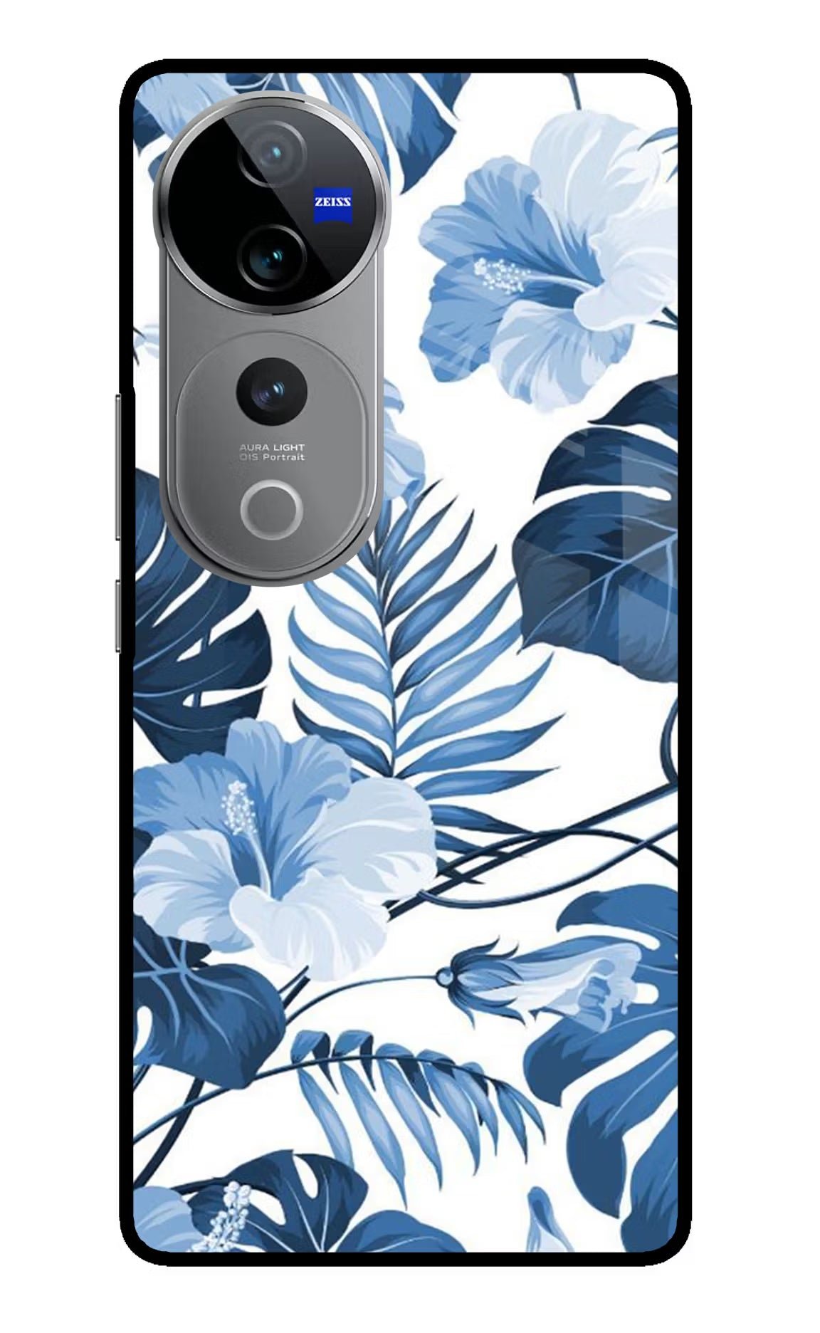 Fabric Art Vivo V40 Pro 5G Glass Case Back Cover by Casekaro