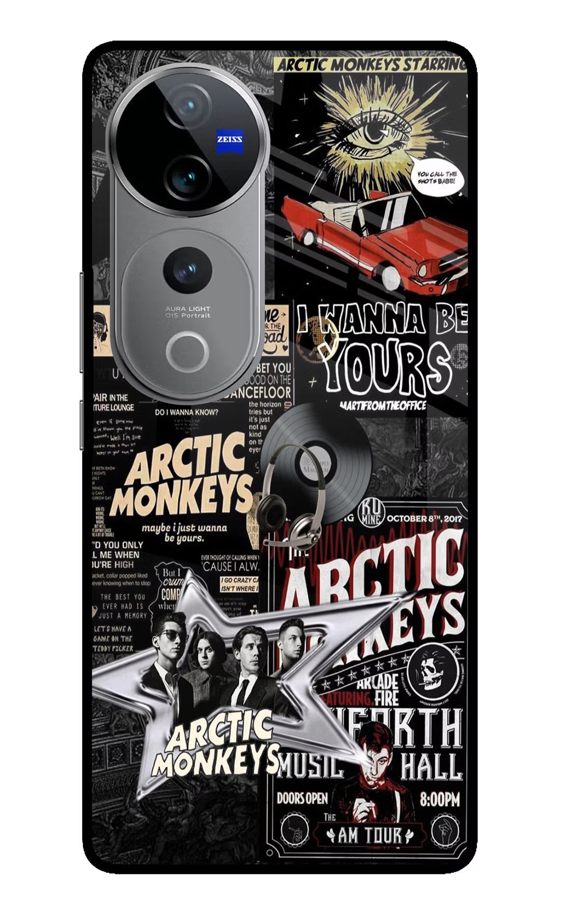 Arctic Monkeys Vivo V40 Pro 5G Glass Case Back Cover by Casekaro