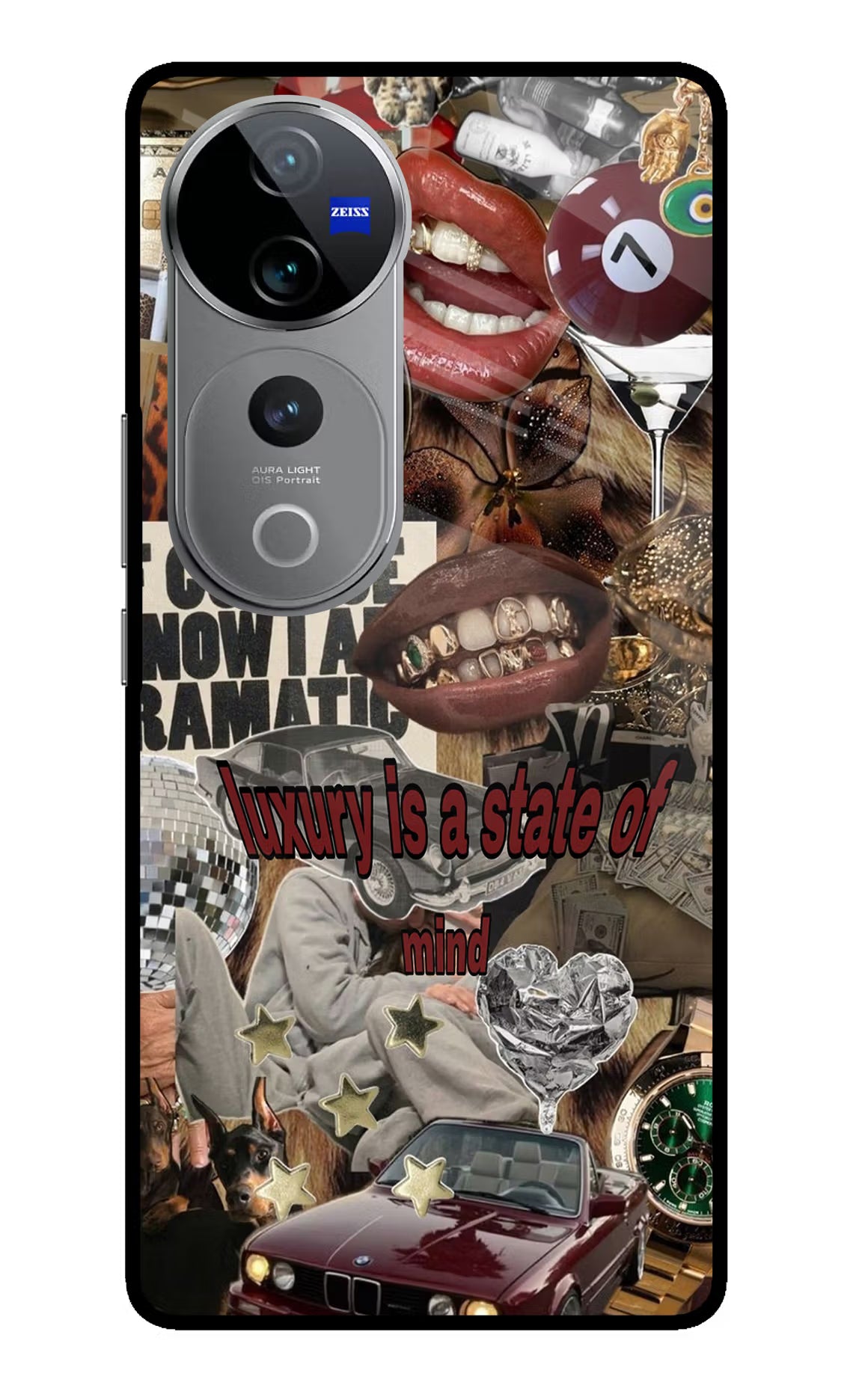 Luxury Vivo V40 Pro 5G Glass Case Back Cover by Casekaro