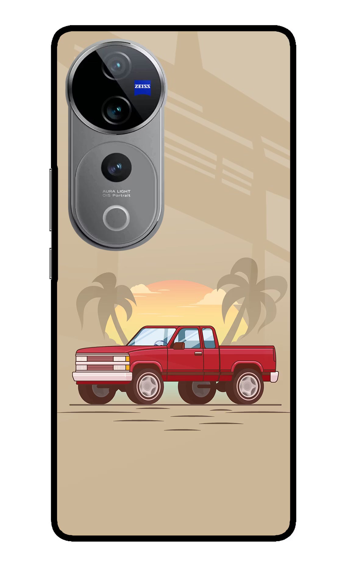 Desert Classic Drive Vivo V40 Pro 5G Glass Case