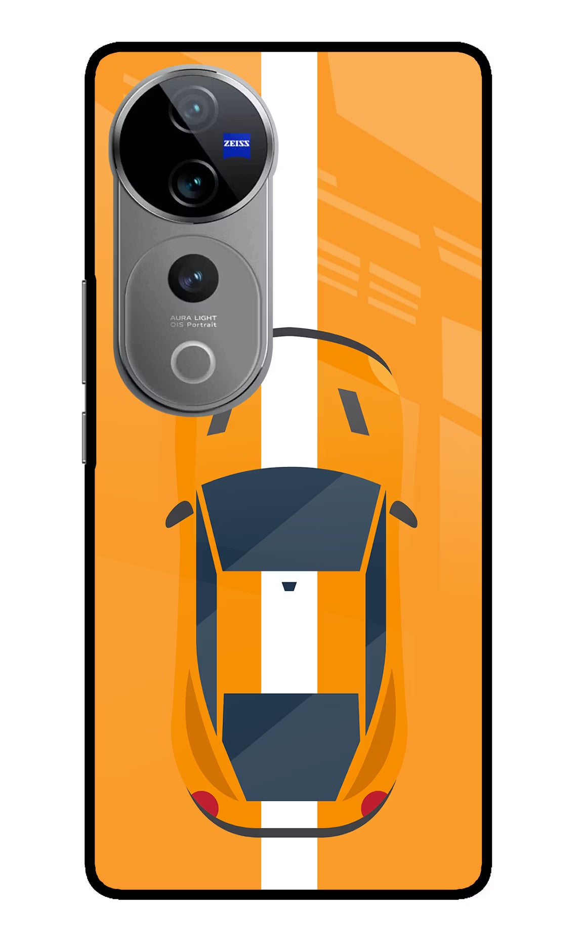 Highway Pursuit Vivo V40 Pro 5G Glass Case Back Cover by Casekaro