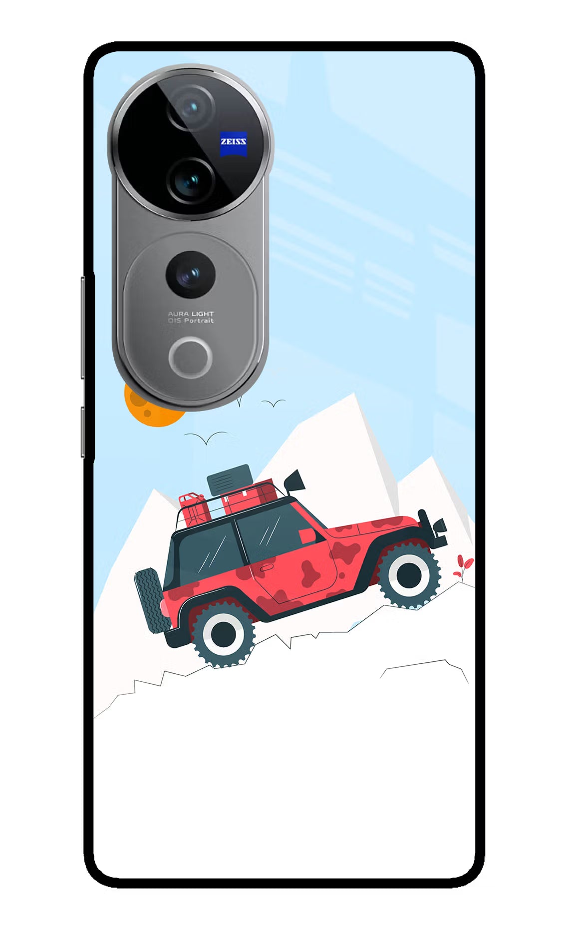 Mountain Trail Beast Vivo V40 Pro 5G Glass Case Back Cover by Casekaro