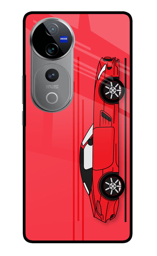 Red Velocity Vivo V40 Pro 5G Glass Case