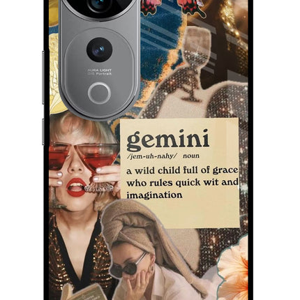 Gemini Zodiac Vivo V40 Pro 5G Glass Case