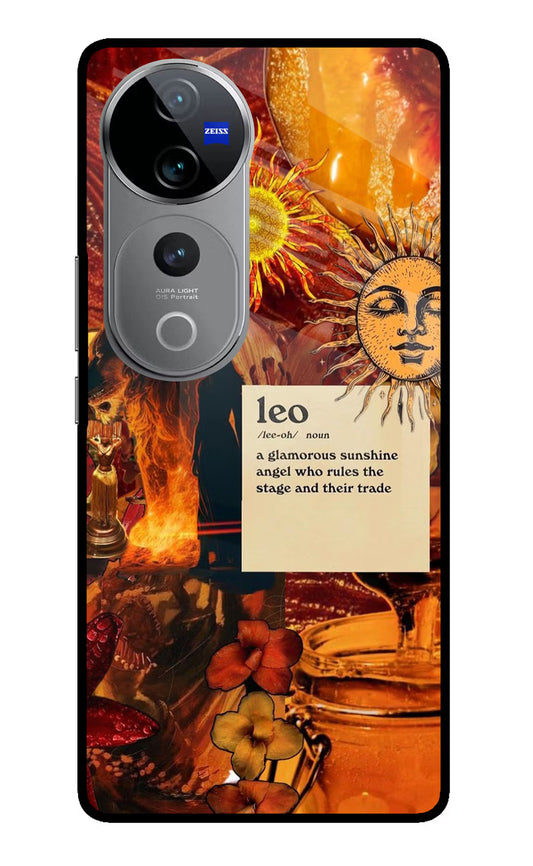 Leo Zodiac Vivo V40 Pro 5G Glass Case