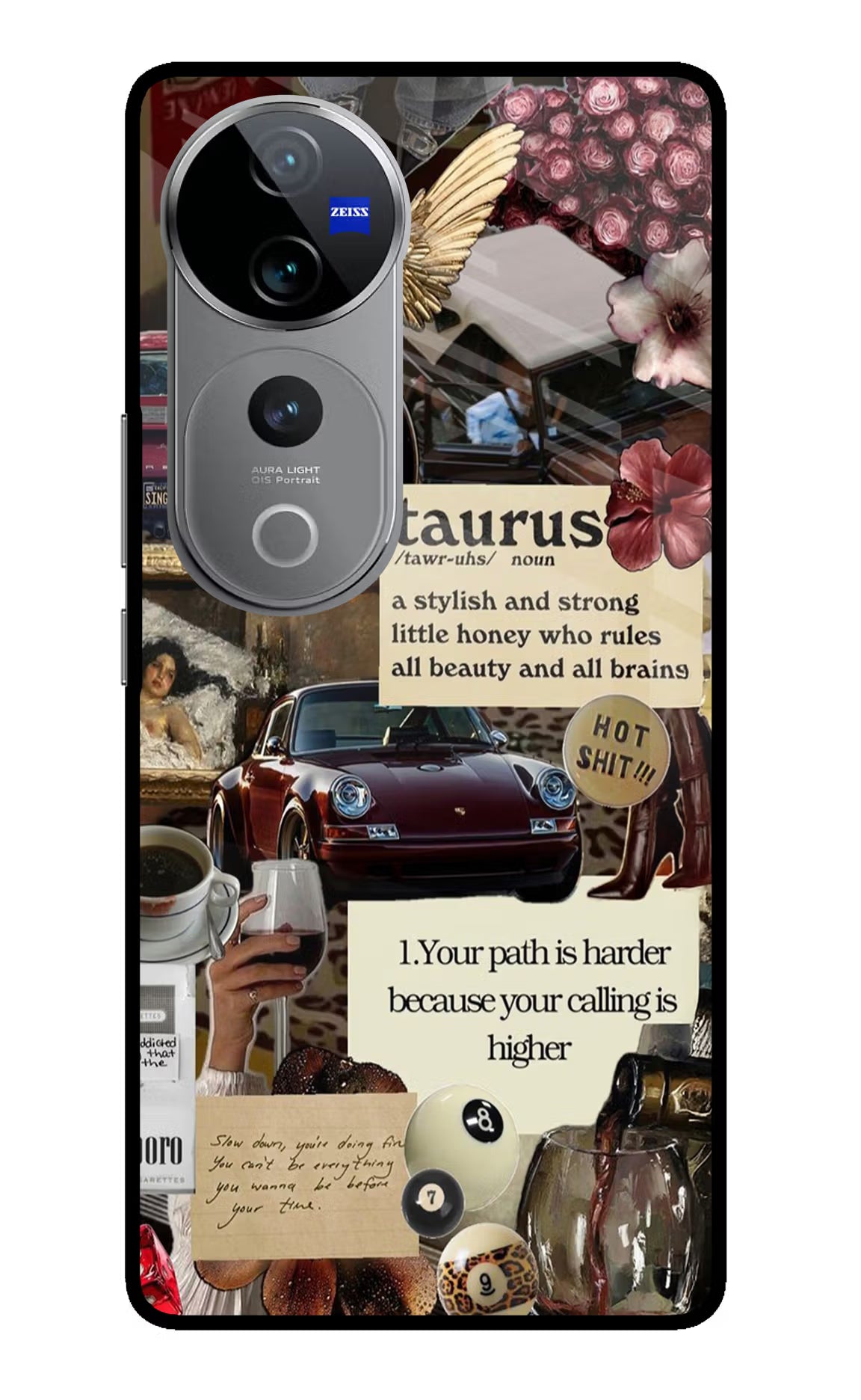 Taurus Zodiac Vivo V40 Pro 5G Glass Case