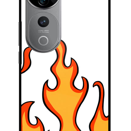 Fired Up – White Vivo V40 Pro 5G Glass Case