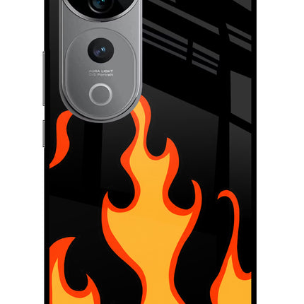 Fired Up – Black Vivo V40 Pro 5G Glass Case