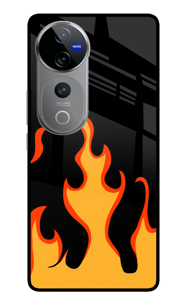 Fired Up – Black Vivo V40 Pro 5G Glass Case