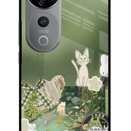 Aesthetic anime Vivo V40 Pro 5G Glass Case