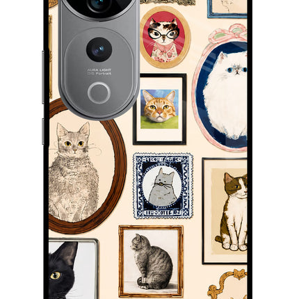Mirror Cats Vivo V40 Pro 5G Glass Case