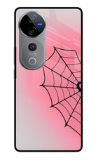Pink Web Vivo V40 Pro 5G Glass Case