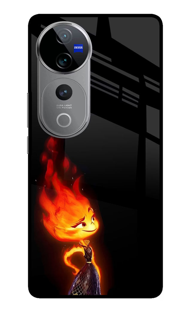 Ember Flame Vivo V40 Pro 5G Glass Case