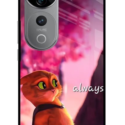 Always Cat Vivo V40 Pro 5G Glass Case