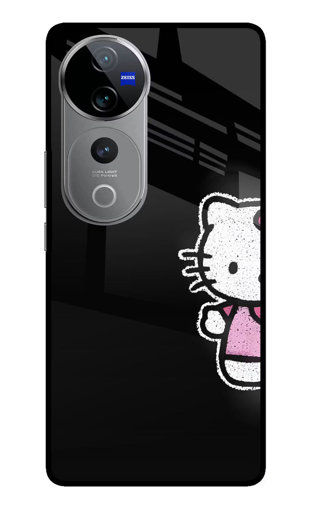 Kitty Charm Vivo V40 Pro 5G Glass Case