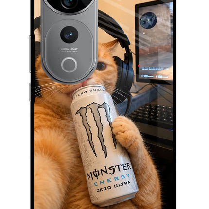 Gamer Cat Energy Vivo V40 Pro 5G Glass Case