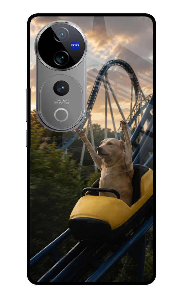 Rollercoaster Dog Vivo V40 Pro 5G Glass Case