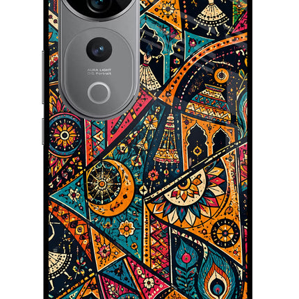 Folk Print Vivo V40 Pro 5G Glass Case