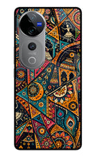 Folk Print Vivo V40 Pro 5G Glass Case