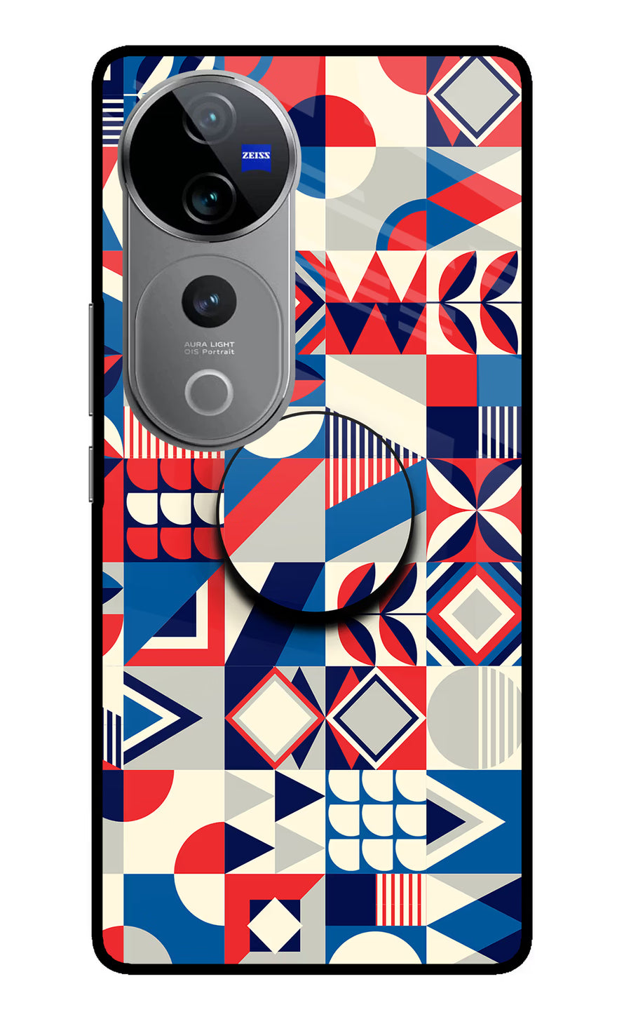 Colorful Pattern Vivo V40 Pro 5G Pop Case, Glass case