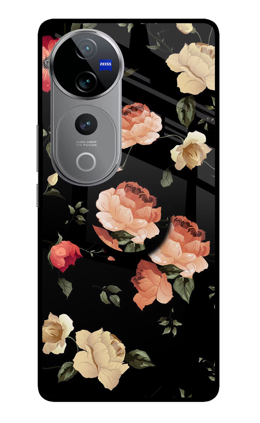 Flowers Vivo V40 Pro 5G Pop Case, Glass case
