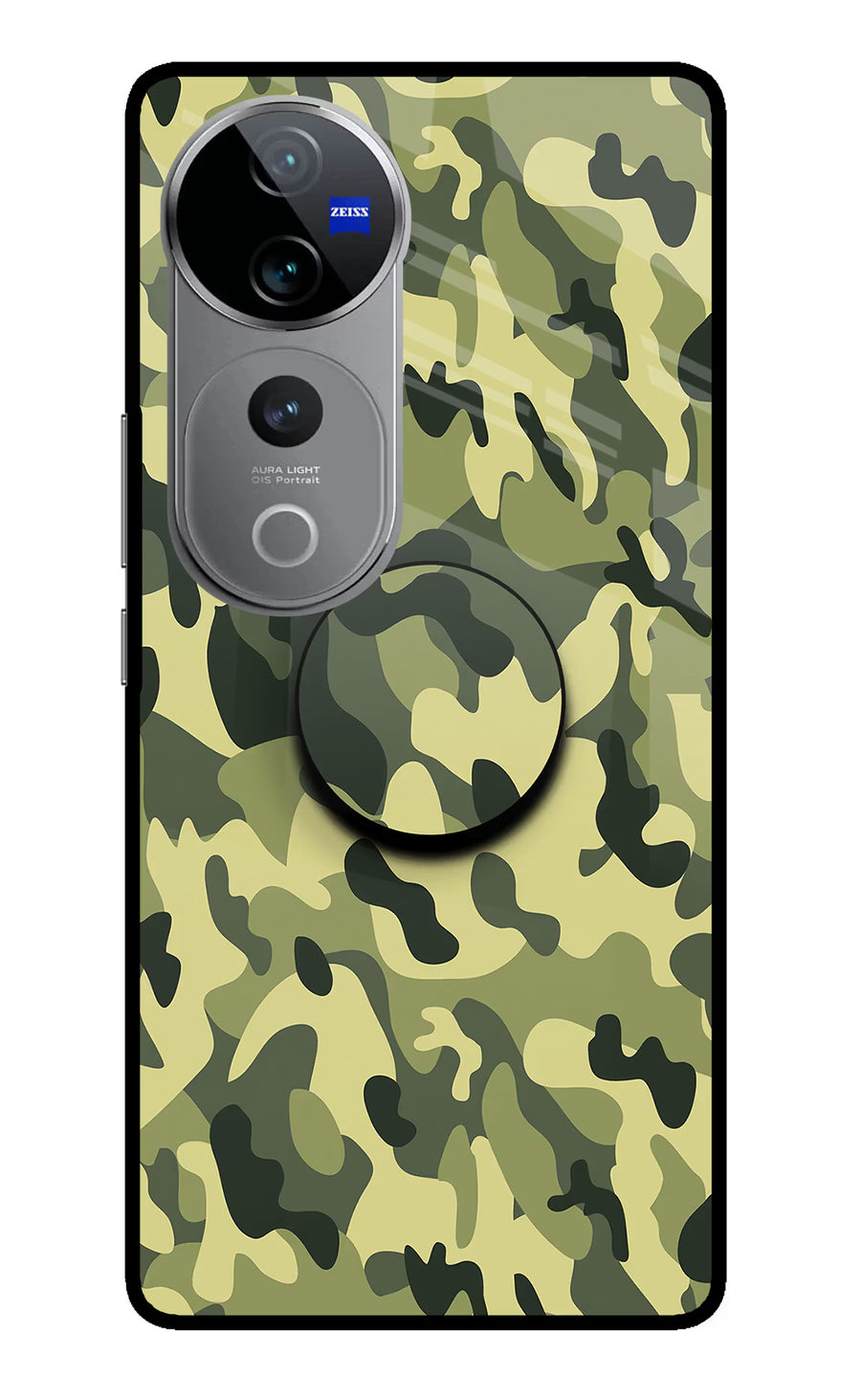 Camouflage Vivo V40 Pro 5G Pop Case, Glass case
