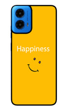 Happiness With Smiley Moto G45 Glass Case