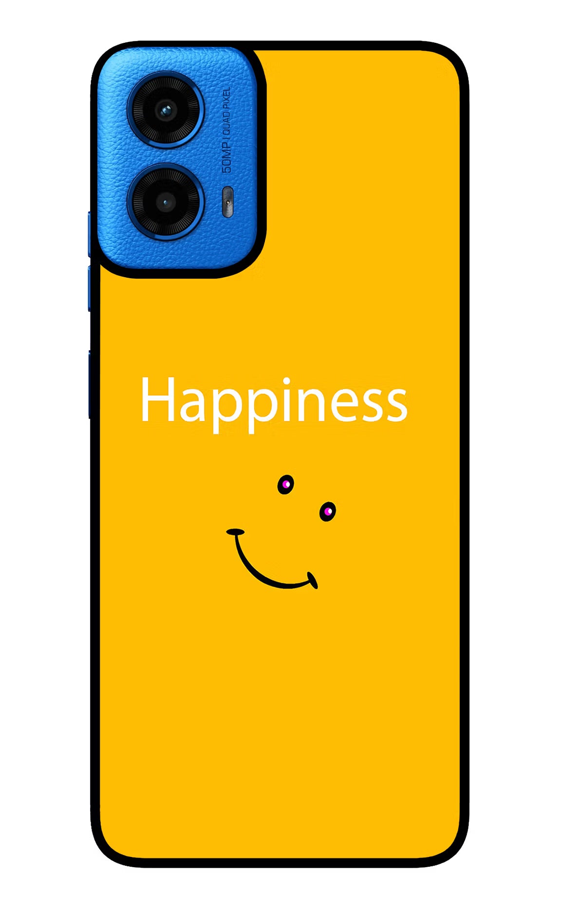 Happiness With Smiley Moto G45 Glass Case