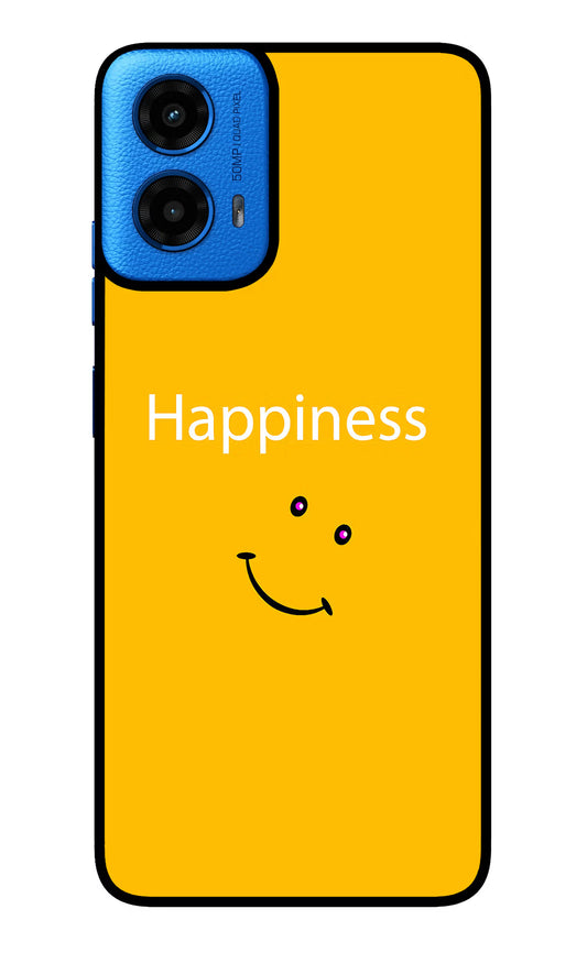 Happiness With Smiley Moto G45 Glass Case