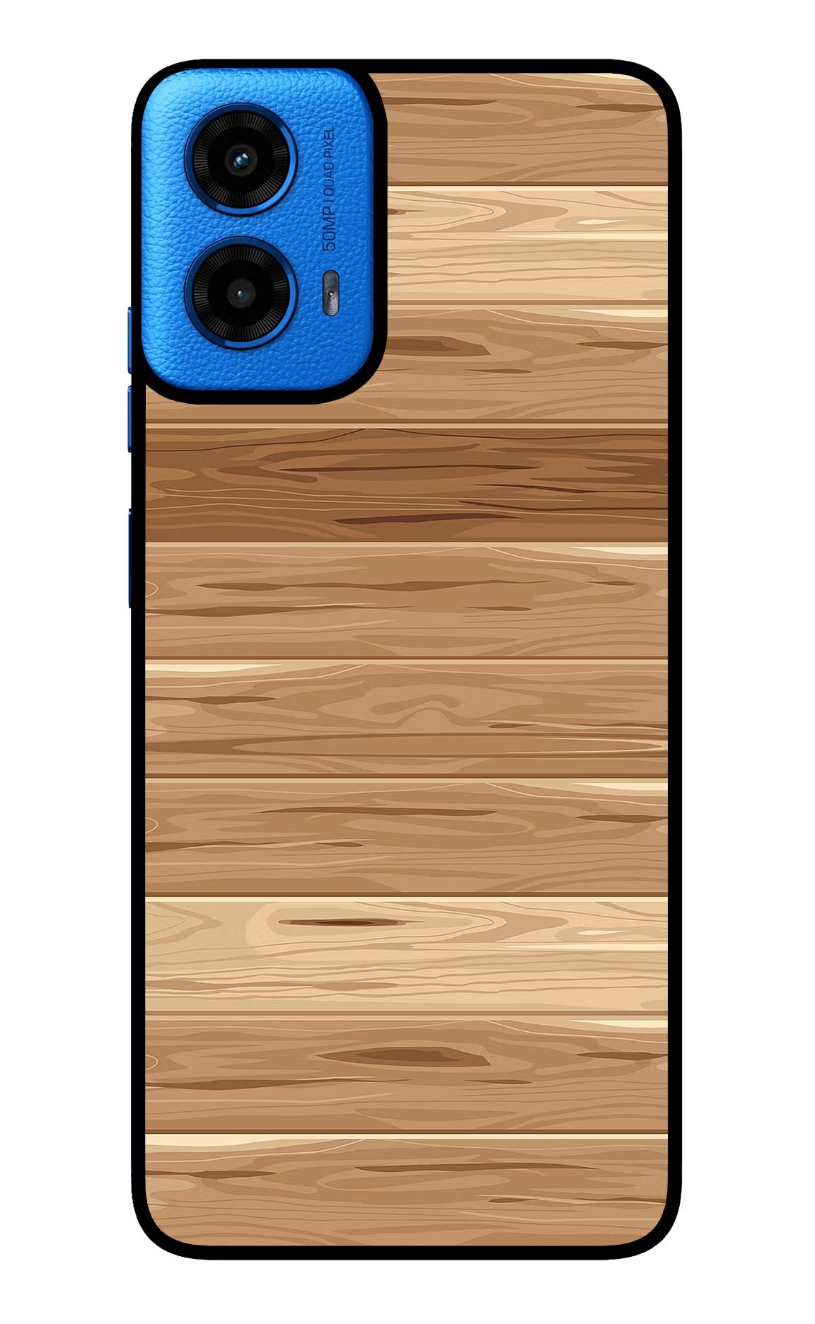 Wooden Vector Moto G45 Glass Case Back Cover by Casekaro
