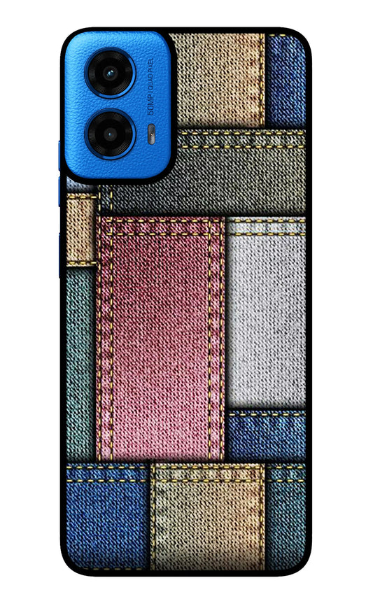 Multicolor Jeans Moto G45 Glass Case