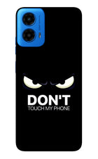 Don'T Touch My Phone Moto G45 Glass Case Back Cover by Casekaro