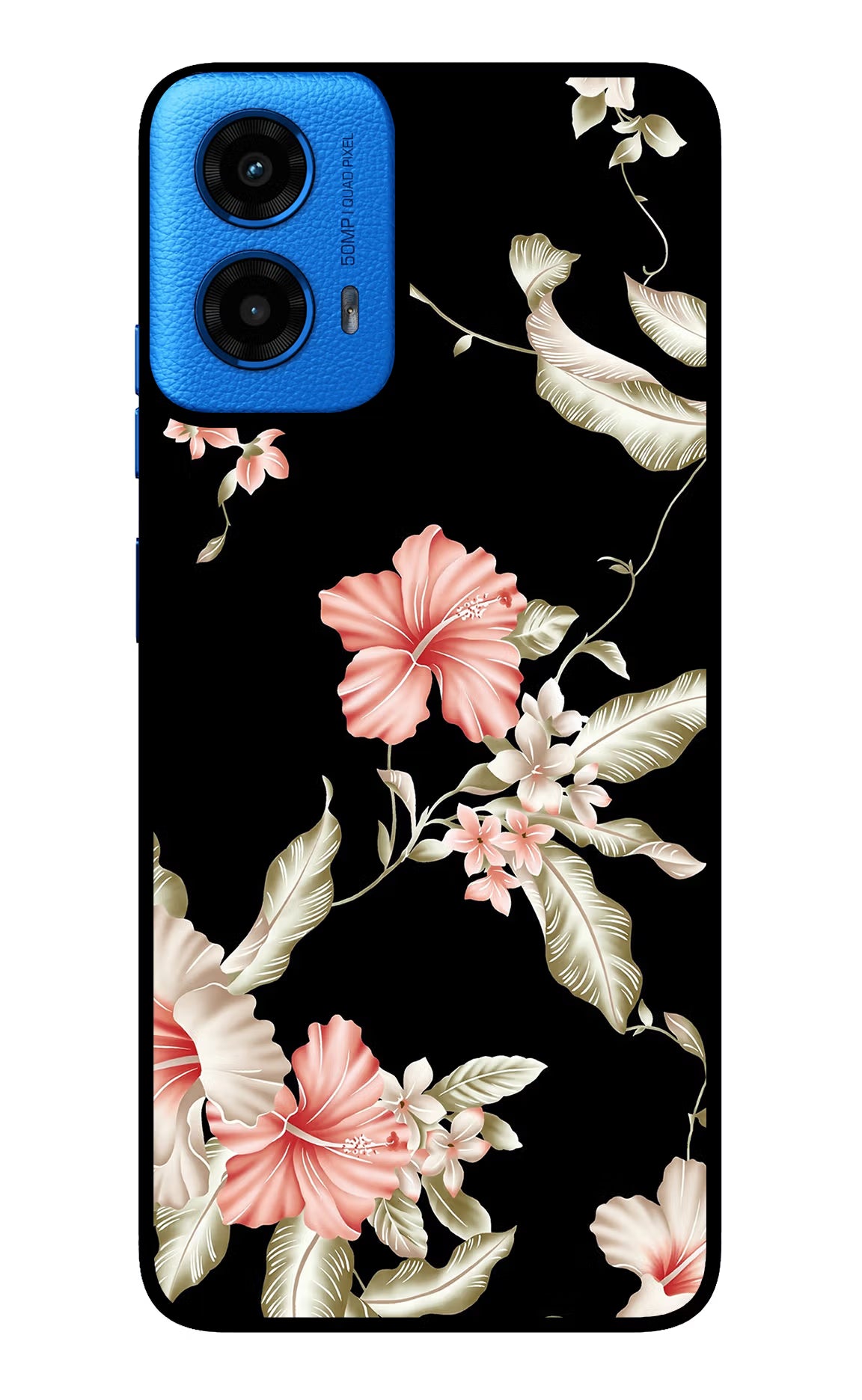 Flowers Moto G45 Glass Case Back Cover by Casekaro