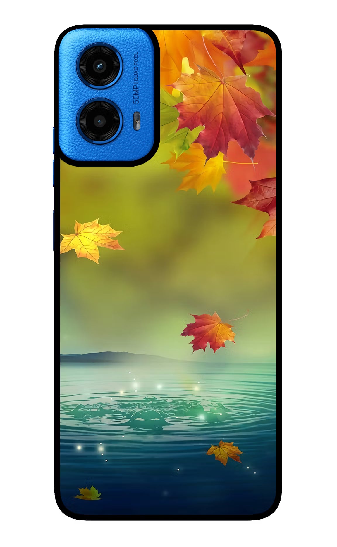 Flowers Moto G45 Glass Case Back Cover by Casekaro