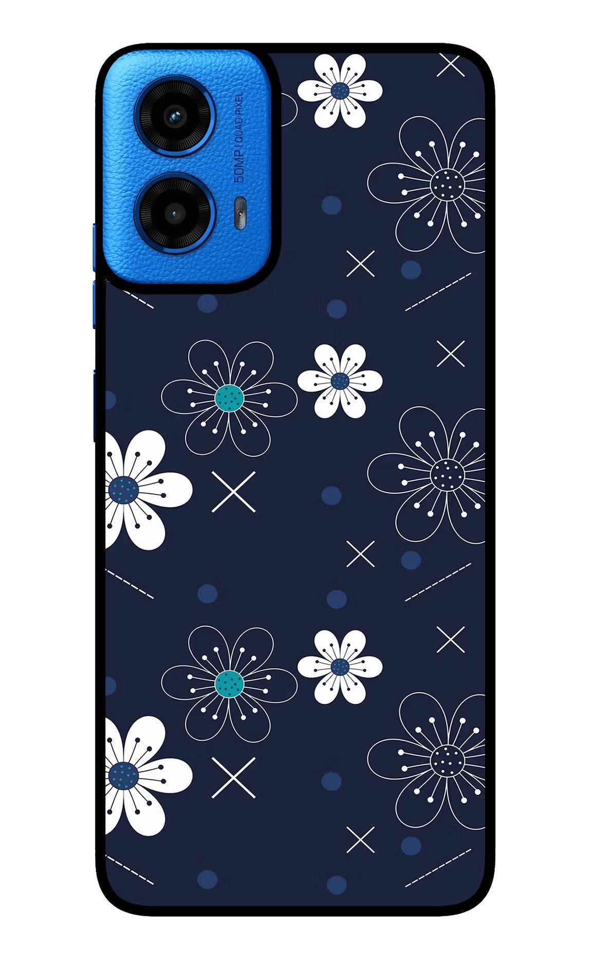 Flowers Moto G45 Glass Case Back Cover by Casekaro