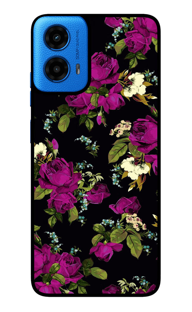 Flowers Moto G45 Glass Case Back Cover by Casekaro