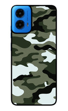 Camouflage Moto G45 Glass Case Back Cover by Casekaro