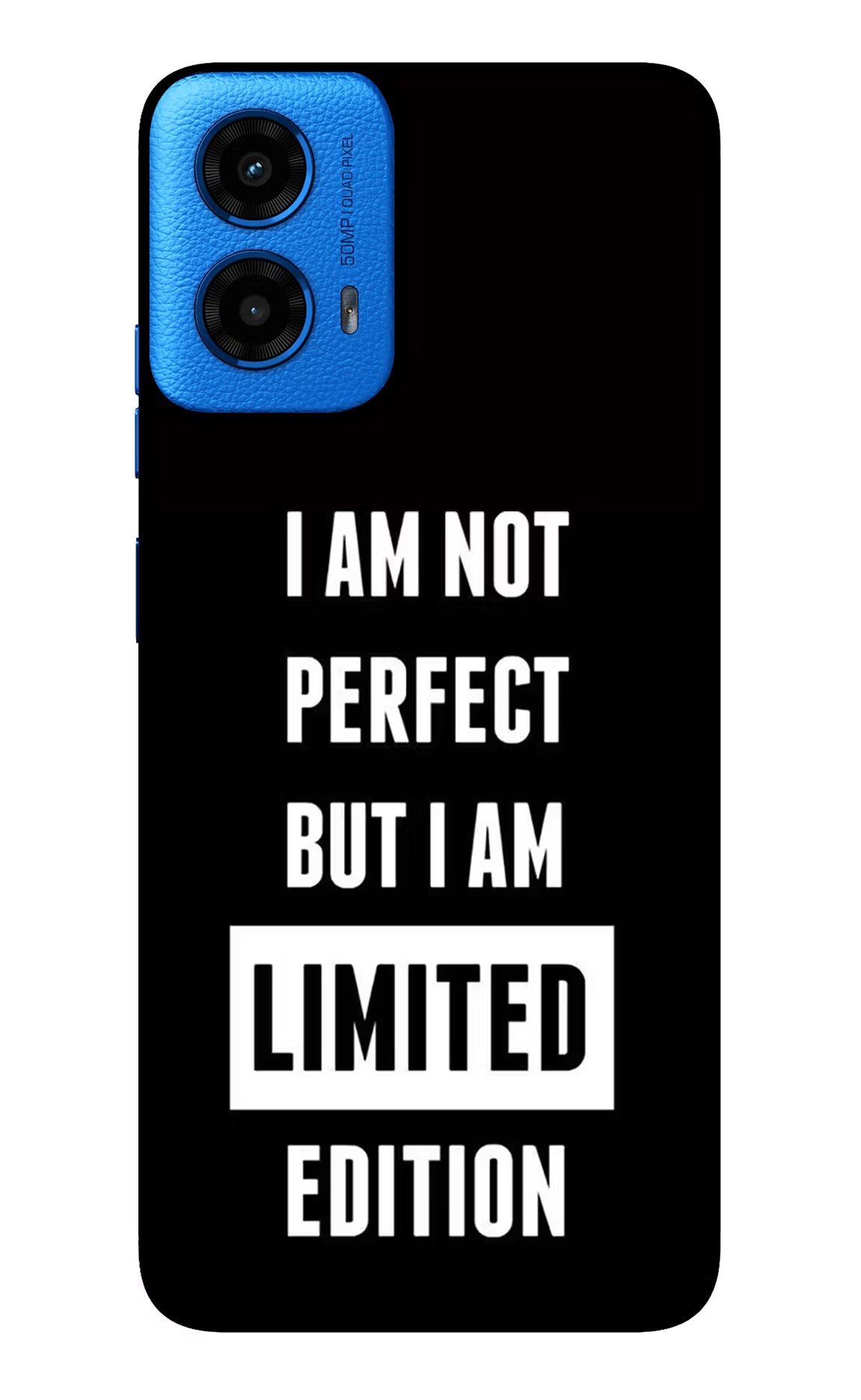 I Am Not Perfect But I Am Limited Edition Moto G45 Glass Case Back Cover by Casekaro
