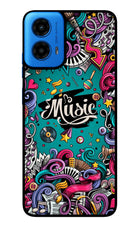 Music Graffiti Moto G45 Glass Case