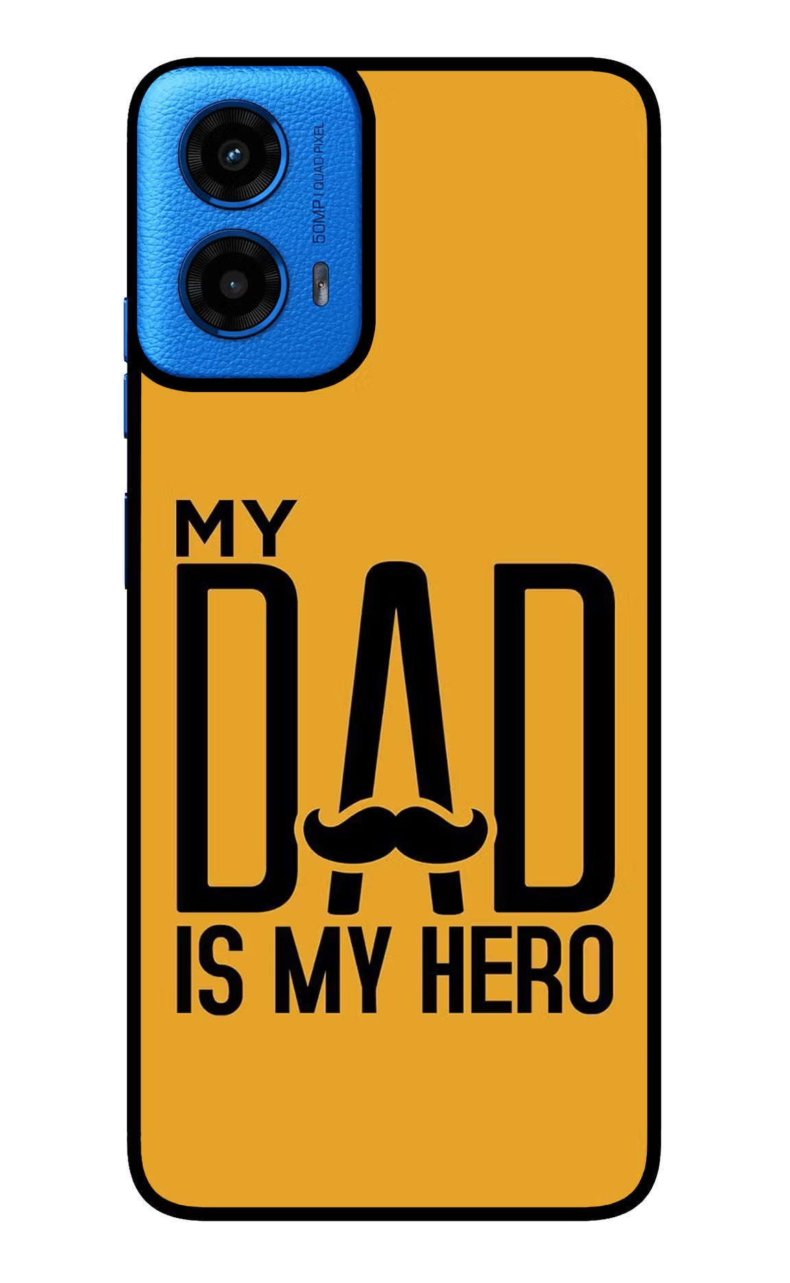 My Dad Is My Hero Moto G45 Glass Case Back Cover by Casekaro