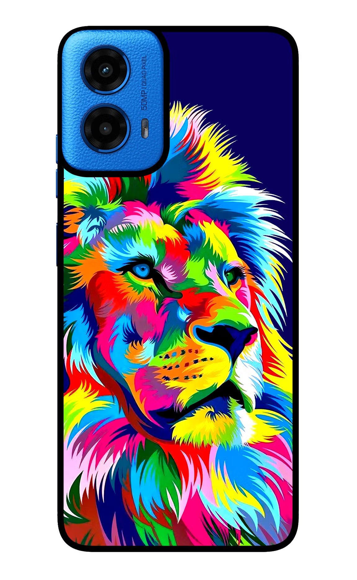 Vector Art Lion Moto G45 Glass Case