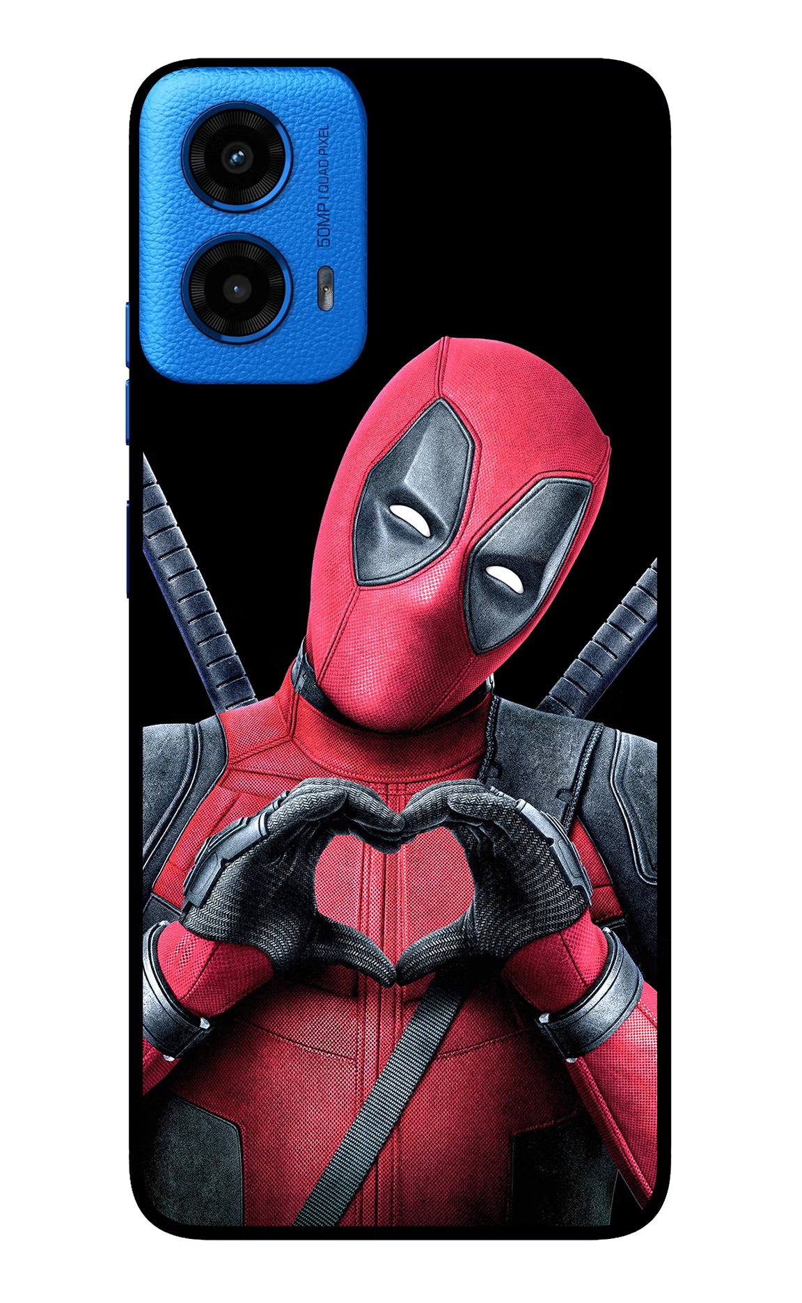 Deadpool Moto G45 Glass Case